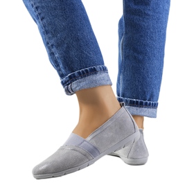 Grey Boirs lædersneakers grå
