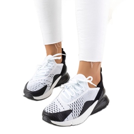 Sint hvide sportssneakers sort