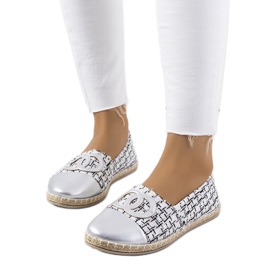 Hvide Moorsele espadriller sølv