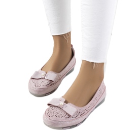 Catania pink læder loafers lyserød