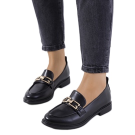 Sorte Neder loafers til kvinder