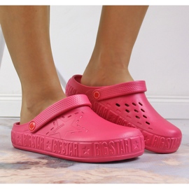 Pink hjemmesko til kvinder kroks pink Big Star II275007 lyserød
