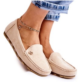 PS1 Colena ruskind loafers til kvinder beige