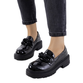 Sorte lak loafers fra Ordell