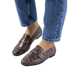 Brown Snakes loafers brun