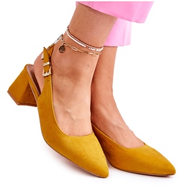 WS1 Suede Pumps I Spitz Yellow Ashley gul