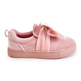 PA1 Børnesneakers Slip-On med sløjfe Pink Timma lyserød
