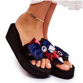 WJ1 Kvinders sorte Silana Foam Wedge Hjemmesko flerfarvet