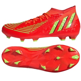Adidas Predator Edge.2 Fg GW1009 sko rød appelsiner og røde