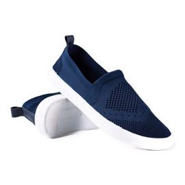 SHELOVET Marineblå Slipons