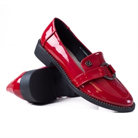 SHELOVET Elegante loafers rød