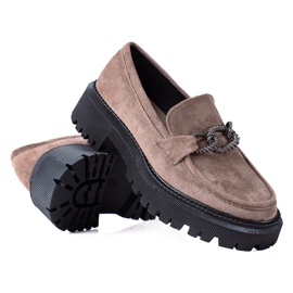 SHELOVET Loafers på platformen brun
