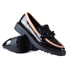 SHELOVET Moderigtige loafers sort