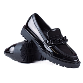 SHELOVET Moderigtige loafers sort