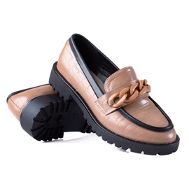 SHELOVET Moderigtige loafers beige