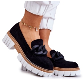 PS1 Ruskindsloafers med sort Talisa-dekoration