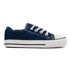 Vico marineblå børnesneakers med elastikker
