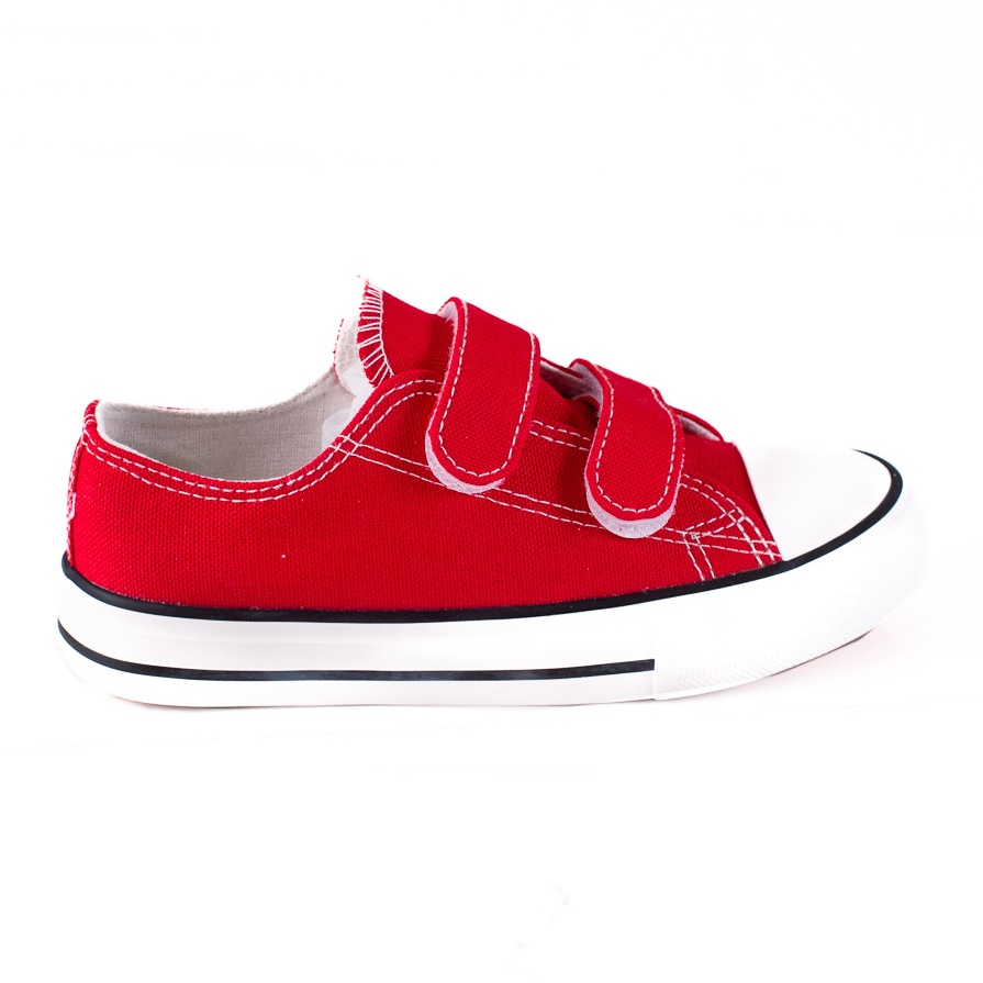 Velcro sneakers Vico rød - KeeShoes