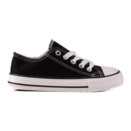 Børnesneakers med snøre Vico sort