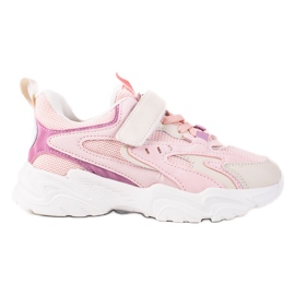 Shelovet børns sneakers på en tyk sål pink lyserød