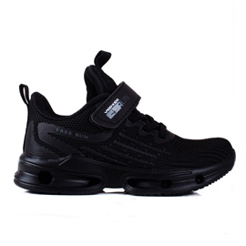 Vico drengesneakers, sort stof