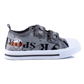 Shelovet drengesneakers med velcro grå