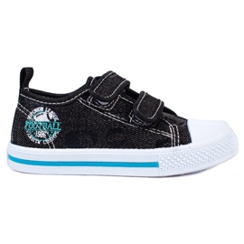Shelovet drengesneakers med sort velcro