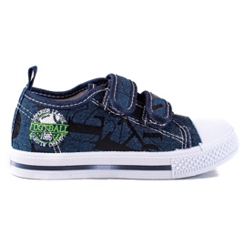 Shelovet drengesneakers med velcro marineblå marine blå