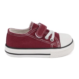 Børnesneakers Vico bordeaux-materiale rød
