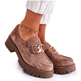 PL5 Moderigtige suede loafers. Lysebrune Rayhan beige