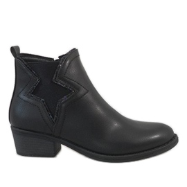 Kayla Shoes Sorte isolerede støvler med en stjerne 6307-1