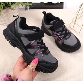 Trekkingsko med velcro American Club Jr AM902A grå