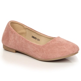 Eco ruskind ballerinaer eVento Jr EVE358A pink lyserød