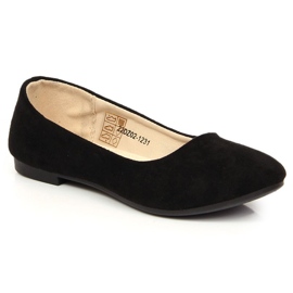 Eco ruskind ballerinaer eVento Jr EVE358B sorte