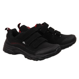 American Club W AM838A Velcro Trekking sko sort-rød