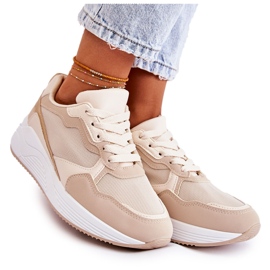PG1 Klassiske damesneakers Beige Salema