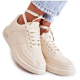 PG1 Klassiske Øko-læder Sneakers Beige Jennys