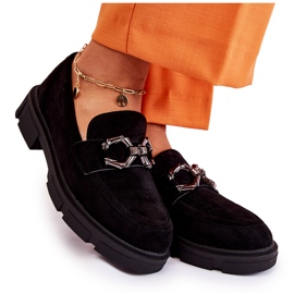 FL1 Ruskind Loafers med sort Janissa dekoration