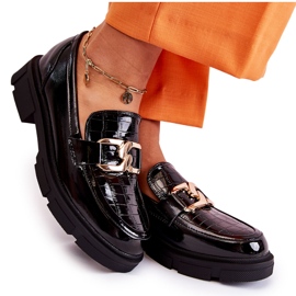 FL1 Moderigtige Læder Loafers Sort Loveliness