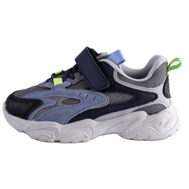 Shelovet boys sneakers på en tyk blå platform marine blå flerfarvet