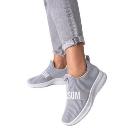 Shelovet grå tekstilsneakers til kvinder