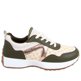Akira grønne trænere beige