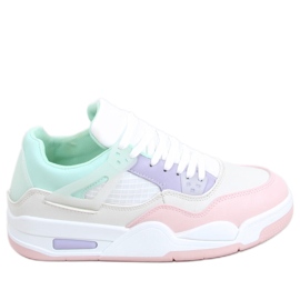 Inika Multi Beige sneakers hvid violet lyserød flerfarvet grøn