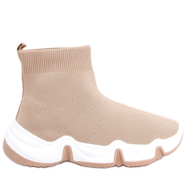 Nova Khaki strømpe ankelstrømper beige