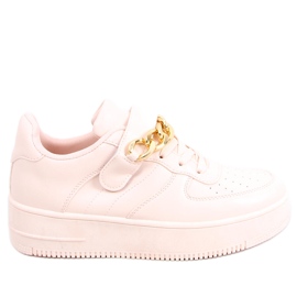 Oxys Pink sneakers med kæde lyserød