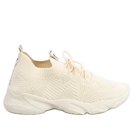 Fresto Beige strømpe sportssko