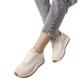 Beige sneakers til kvinder Lesina