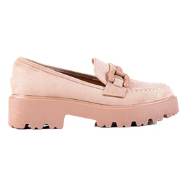 Beige ruskindssko fra Vinceza