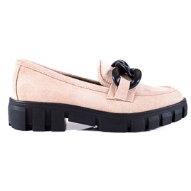 Beige ruskindssko fra Vinceza