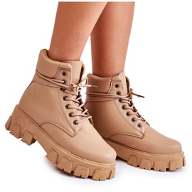 Damestøvler Warm Trappers Beige Flavin